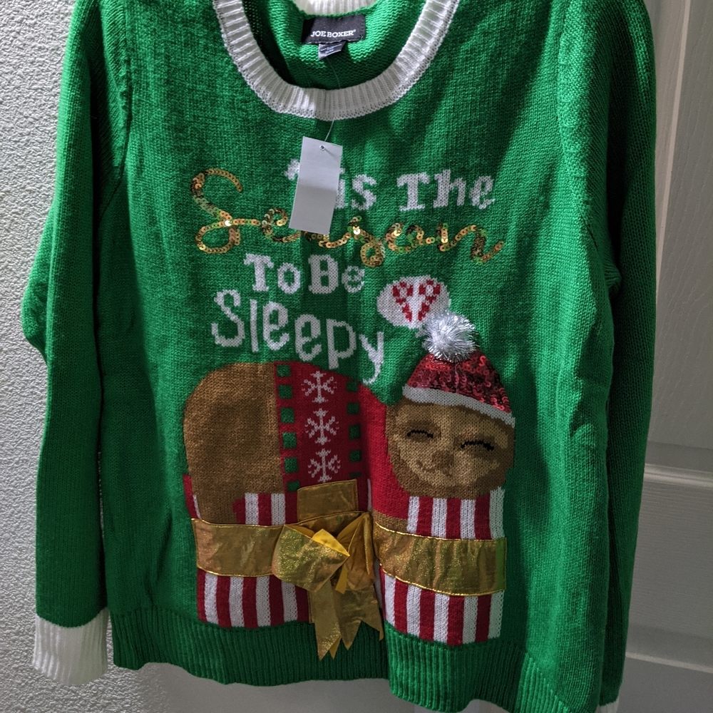 Joe Boxer Christmas sweater green Jr XL